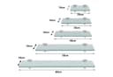 Clanmacy Wandregal Glasregal Milchglas 20-60cm Bild 1