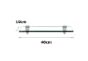 Clanmacy Wandregal Glasablage Klarglas 600x100x8 cm Bild 1