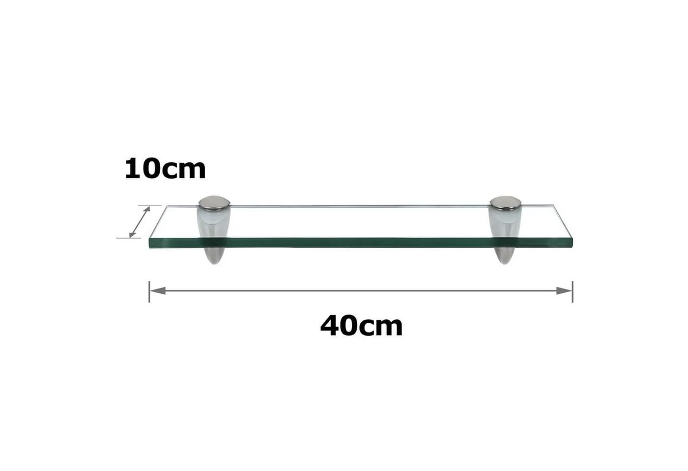Clanmacy Wandregal Glasablage Klarglas 600x100x8 cm