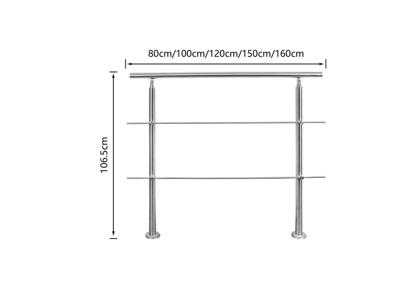 Clanmacy Treppengeländer Edelstahl Ø 42mm für Innen&Außen