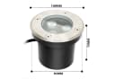 Clanmacy LED Einbaustrahler 3W Schwarz Edelstahl Bild 1