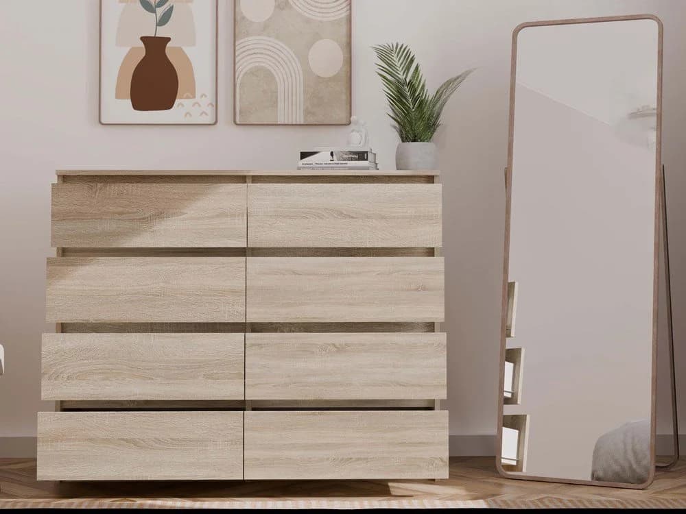 MAGOWA MAGWA M8 Schubkastenkommode Modern Beige Grifflos - Bild 5