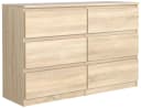 MAGOWA Kommode 120cm mit 6 Schubladen Braun Modern Bild 2