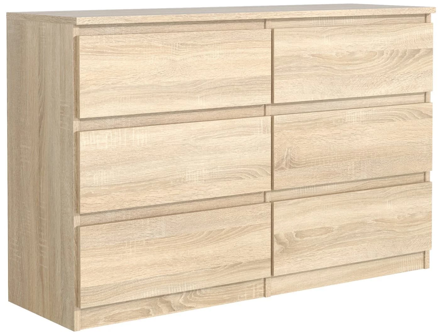 MAGOWA Kommode 120cm mit 6 Schubladen Braun Modern - Bild 2