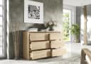 MAGOWA Kommode 120cm mit 6 Schubladen Braun Modern Bild 5