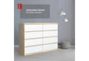 MAGOWA Kommode 120 cm mit 8 Schubladen Weiß Modern Bild 3