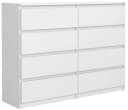 MAGOWA Kommode 8 Schubladen Weiß Modern Bild 2