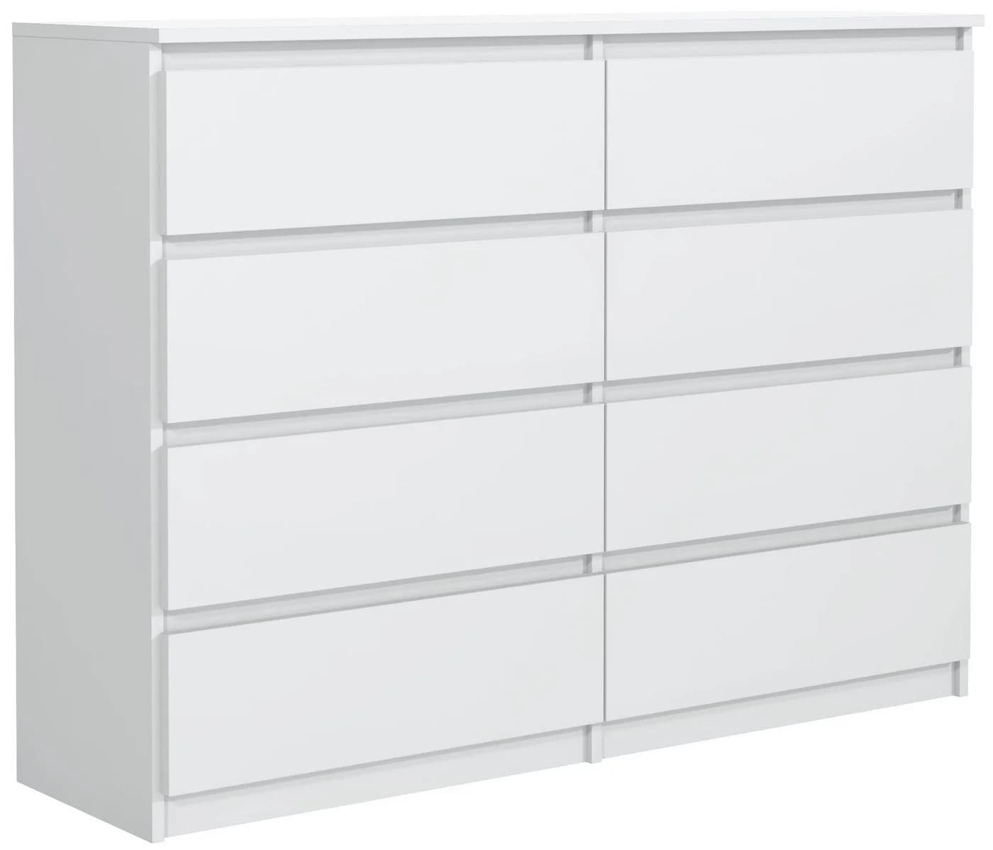 MAGOWA Kommode 8 Schubladen Weiß Modern - Bild 2