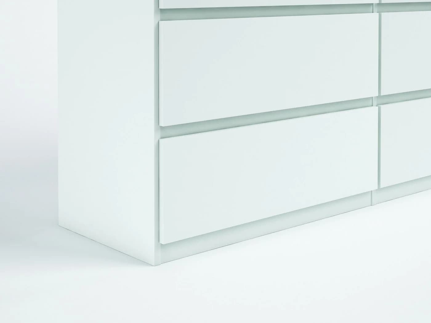 MAGOWA Kommode 8 Schubladen Weiß Modern - Bild 4