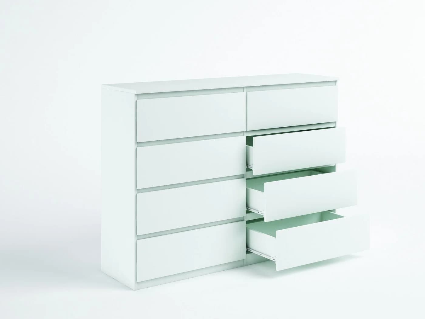 MAGOWA Kommode 8 Schubladen Weiß Modern - Bild 5