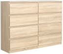 MAGOWA Kommode 8 Schubladen Modern Braun Bild 2