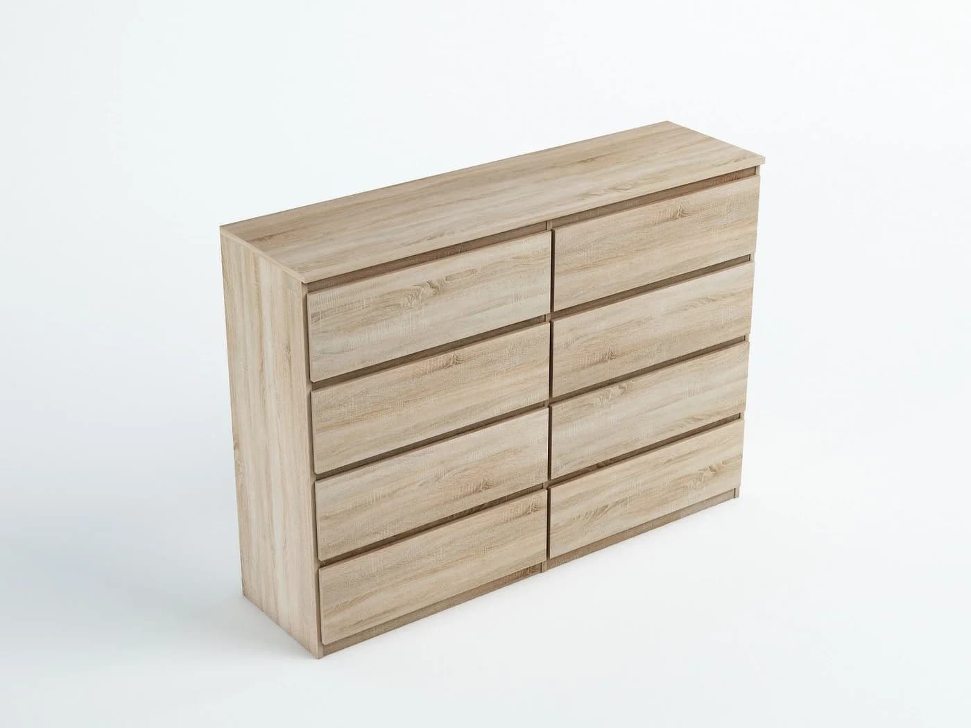 MAGOWA Kommode 8 Schubladen Modern Braun - Bild 3
