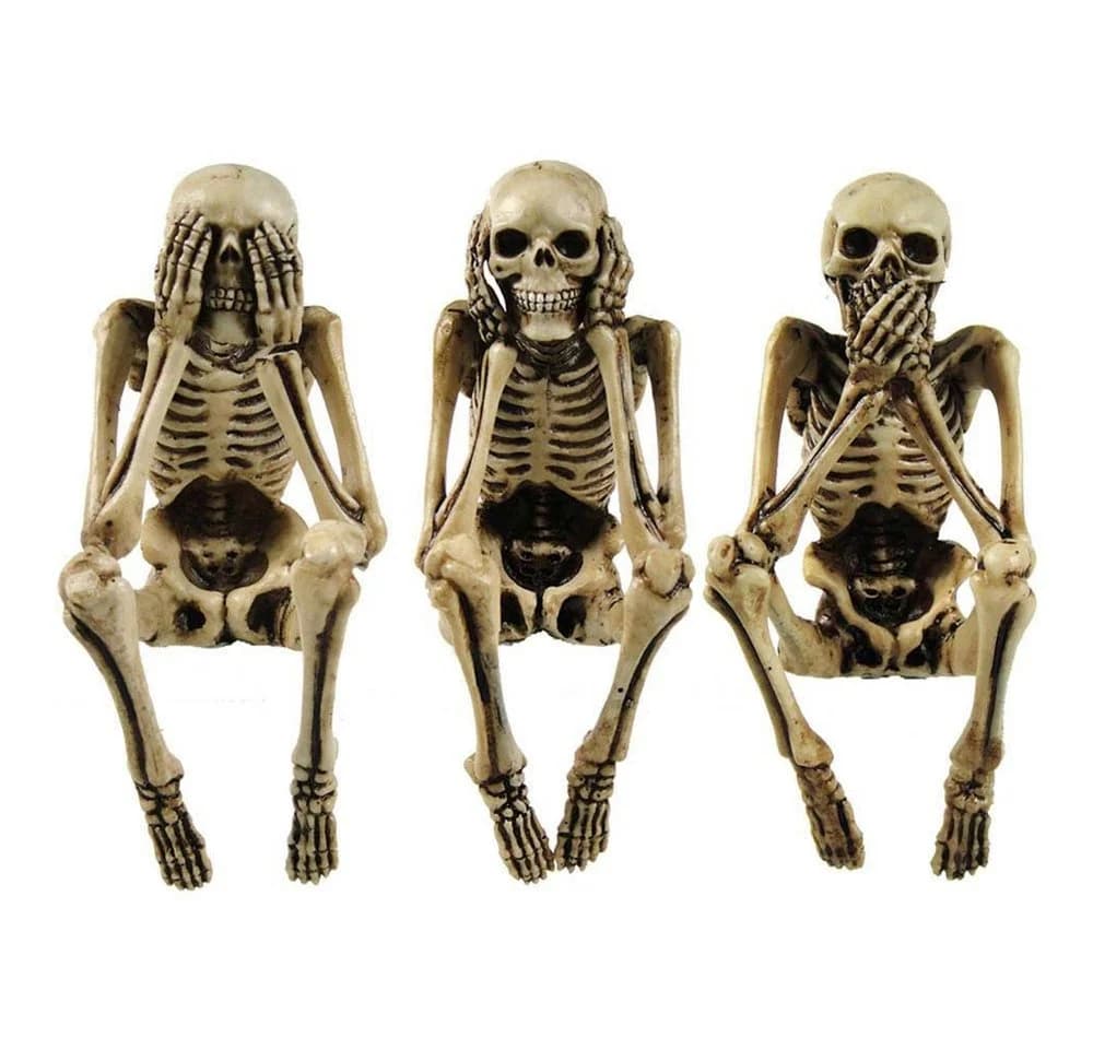 Figuren Shop GmbH Kantenhocker Skelett 3er Set Veronese Gothic Dekoration - Bild 2
