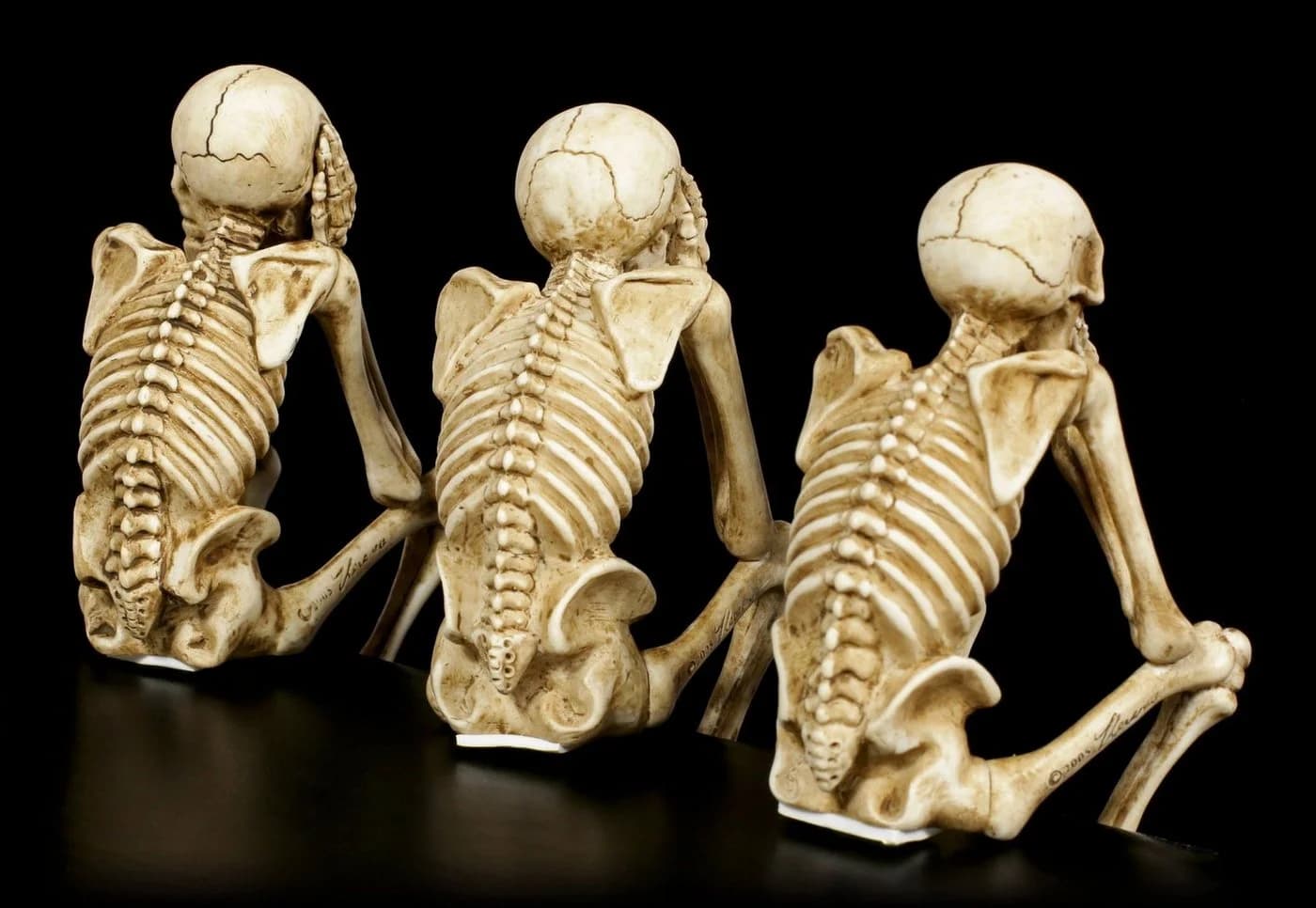 Figuren Shop GmbH Kantenhocker Skelett 3er Set Veronese Gothic Dekoration - Bild 4