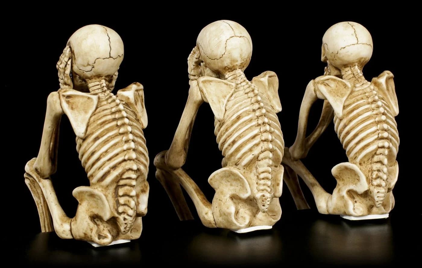 Figuren Shop GmbH Kantenhocker Skelett 3er Set Veronese Gothic Dekoration - Bild 5