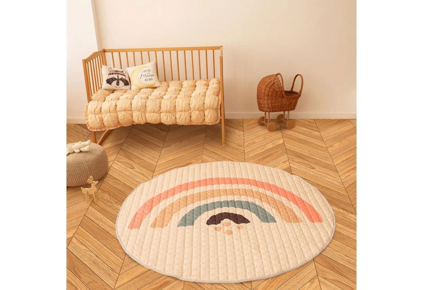 Hakuna Matte Krabbeldecke 150cm Gesteppte Baby 1,5cm Dicke Rutschfest - Bild 2