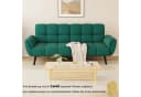 Jiexi 3-Sitzer Sofa Mit Schlaffunktion Grün Leinen Bild 1
