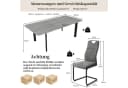 Jiexi Essgruppe Esstisch Mit 4-8 Stühlen Set, Ausziehbar 160-200cm Bild 5