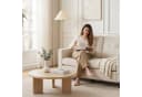 Jiexi Zweisitzer-Sofa Chenille Couch Creme Skandinavisch Bild 1
