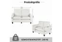 Jiexi Zweisitzer-Sofa Chenille Couch Creme Skandinavisch Bild 4