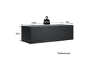 SONNI TV-Schrank 100cm Weiß Schwarz Hochglanz Bild 4
