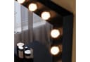 SONNI Schminktisch Modern Schwarz mit Spiegel, Hocker, Schublade, Kosmetiktisch, 3 Lichtmodi Bild 5