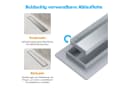 SONNI Duschrinne 2-in-1 Flachduschrinne Edelstahl 40-80 cm 360° verstellbar Bild 1