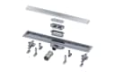 SONNI Duschrinne 2-in-1 Flachduschrinne Edelstahl 40-80 cm 360° verstellbar Bild 2