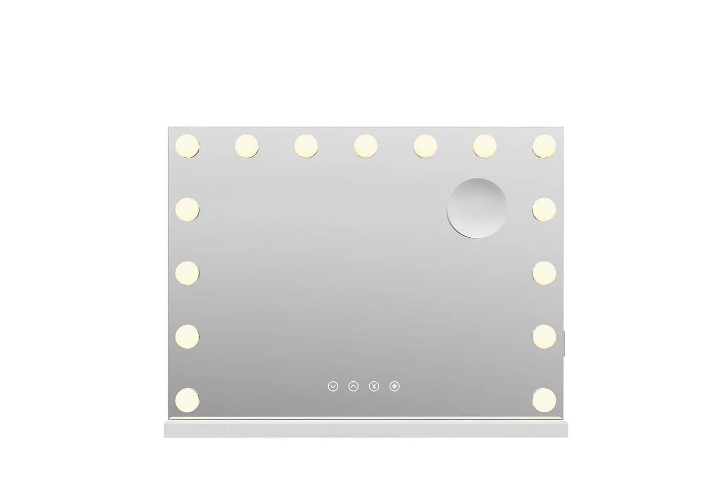 SONNI Schminkspiegel mit Bluetooth und facher Lupe 58 x 45 cm