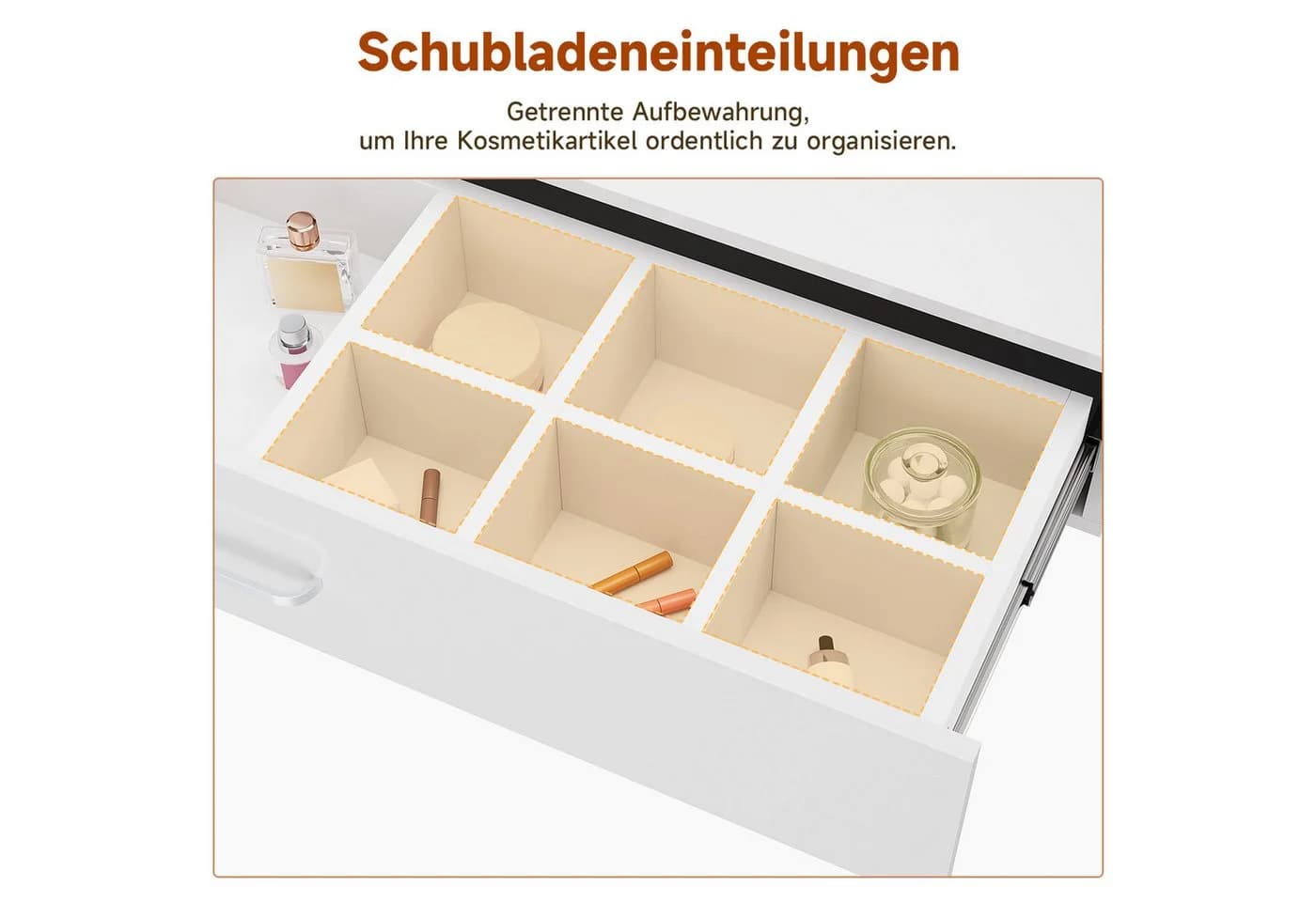 SONNI Schminktisch Hängender Schminktisch, Schreibtisch, Eingangskommode - Bild 5