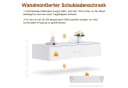 SONNI Schminktisch Weiß Wandmontierter Schreibtisch Bild 4