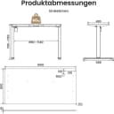 SONNI Elektrischer Höhenverstellbarer Schreibtisch mit Memory-Funktion Bild 4