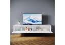 SONNI TV Schrank Weiß/Schwarz Hochglanz Lowboard LED-Beleuchtung Bild 3