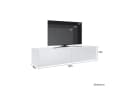 SONNI TV Schrank Weiß/Schwarz Hochglanz Lowboard LED-Beleuchtung Bild 5