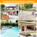 KOMFOTTEU Poolzaun Schutzzaun Zaunsichtschutz faltbar 360x125cm schwarz Bild 4