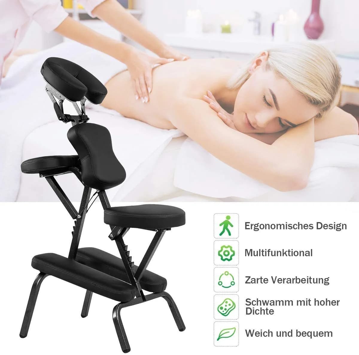 COSTWAY Massagesessel Tragbar Höhenverstellbar - Bild 3