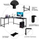 COSTWAY Eckschreibtisch L-Form 168x125x74 cm mit CPU-Ständer Bild 5