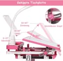 COSTWAY Kinderschreibtisch Rosa mit Stuhl, Lampe & Schublade, höhenverstellbar Bild 3