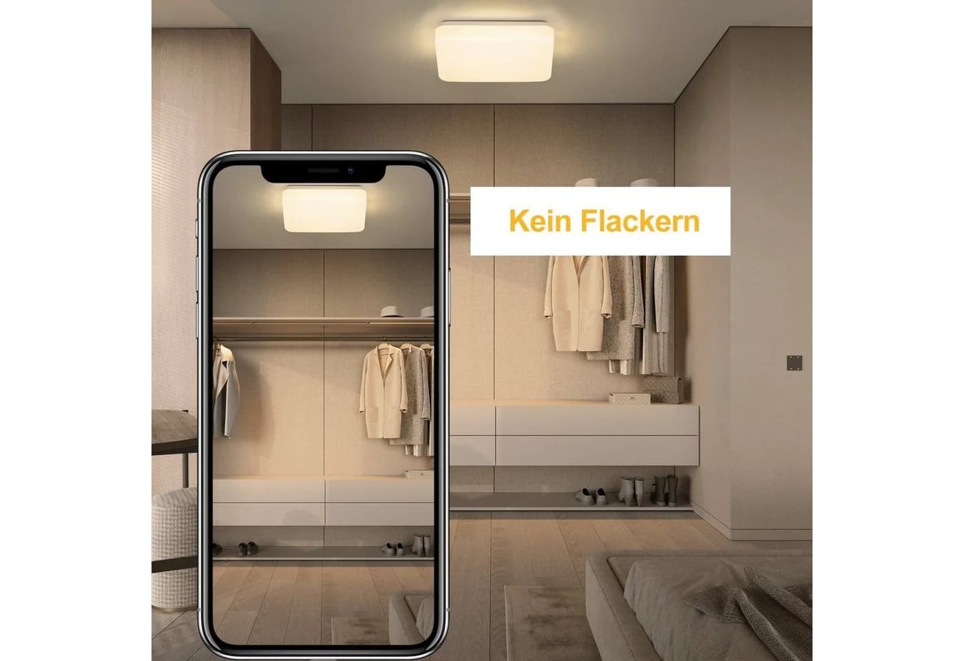 Nettlife LED Deckenleuchte Sternenhimmel Kinderzimmer 15W 21cm 3000K Weiß