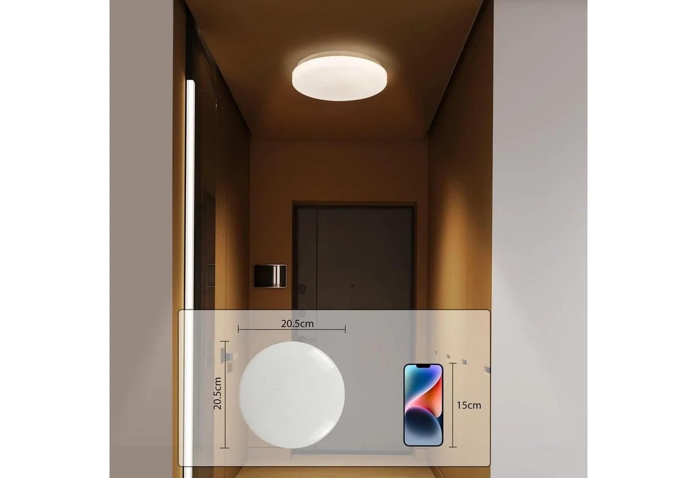 Nettlife LED Deckenleuchte Sternenhimmel 15W 3000K/4000K Weiß - Bild 3