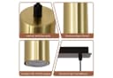 Nettlife Pendelleuchte 4-Flammig Holz Esstisch Höhenverstellbar LED wechselbar Gold Bild 5