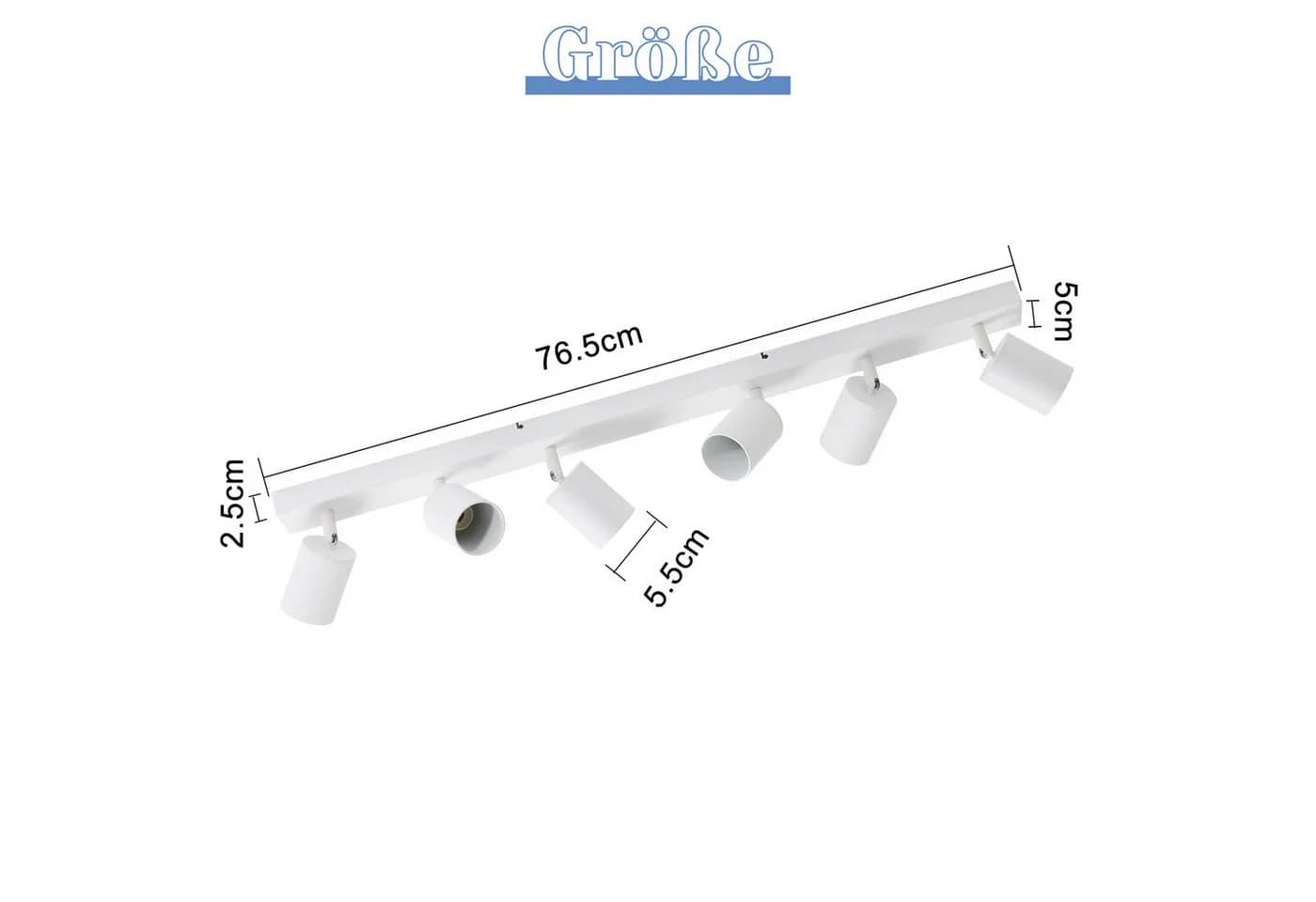 Nettlife Deckenstrahler Weiß GU10 LED wechselbar 350° - Bild 5