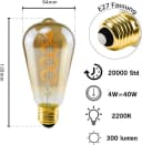 Nettlife LED Retro 4W E27 Glühlampe Warmweiß 3 St. für Nostalgie & Retro Beleuchtung Bild 1