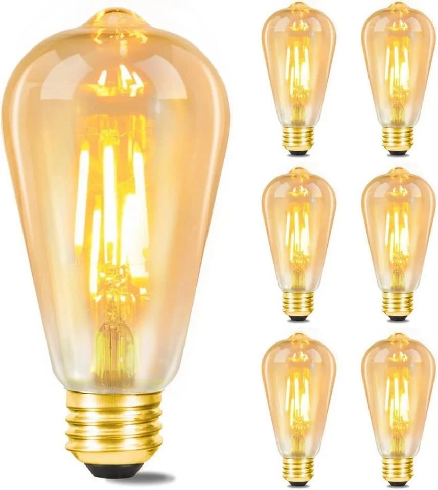 Nettlife LED Retro 4W E27 Glühlampe 6er Set Warmweiß - Bild 2