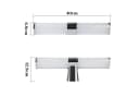 Nettlife LED Spiegelleuchte Bad Spiegellampe Chrom Wandlampe Neutralweiß Bild 3