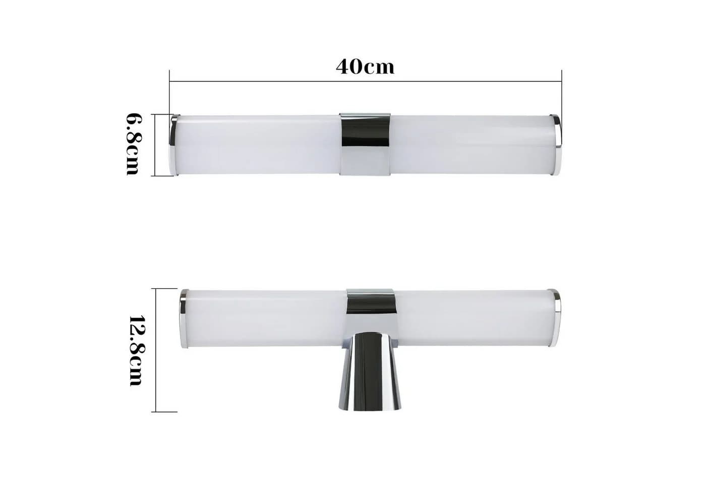 Nettlife LED Spiegelleuchte Bad Spiegellampe Chrom Wandlampe Neutralweiß - Bild 3