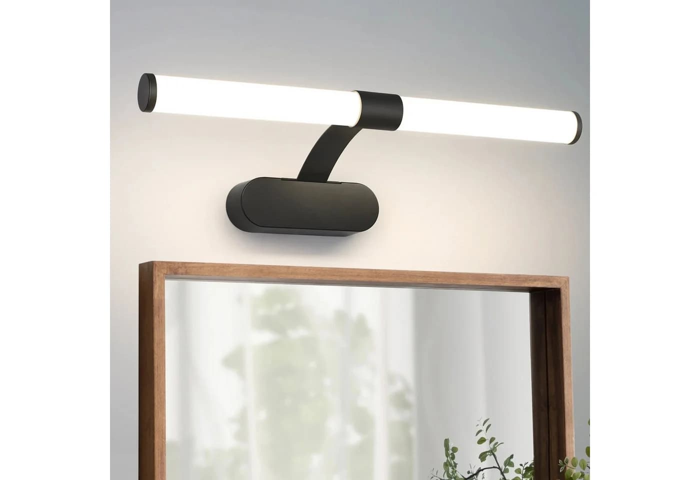Spiegelleuchte in Schwarz und Neutralweiß - Bild 2