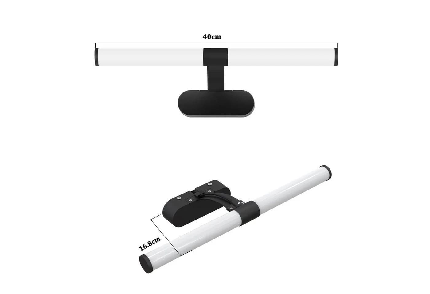 Spiegelleuchte in Schwarz und Neutralweiß - Bild 5
