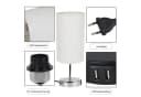 Nettlife Nachttischlampe Touch Dimmbar USB Ladefunktion LED Wechselbar Warmweiß Bild 5