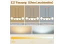 Nettlife Pendelleuchte Schwarz Glas Hängelampe E27 5-Flammig 150cm Höhenverstellbar LED wechselbar Bild 1